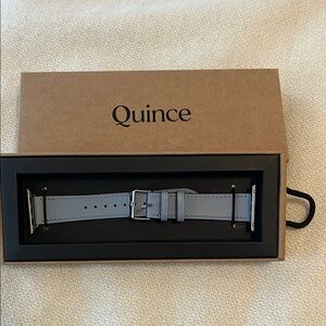Quince baby blue Leather Watch Band for Apple Watch